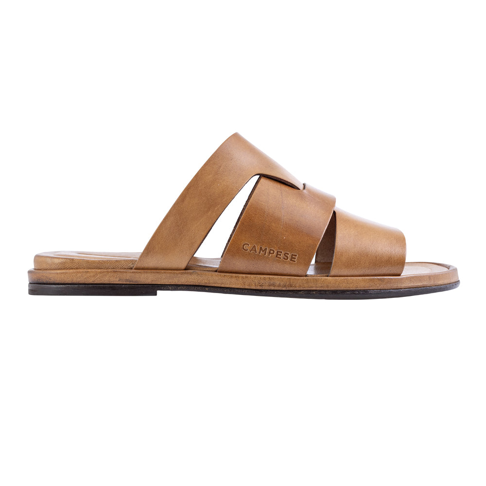 Sandalo in pelle cuoio