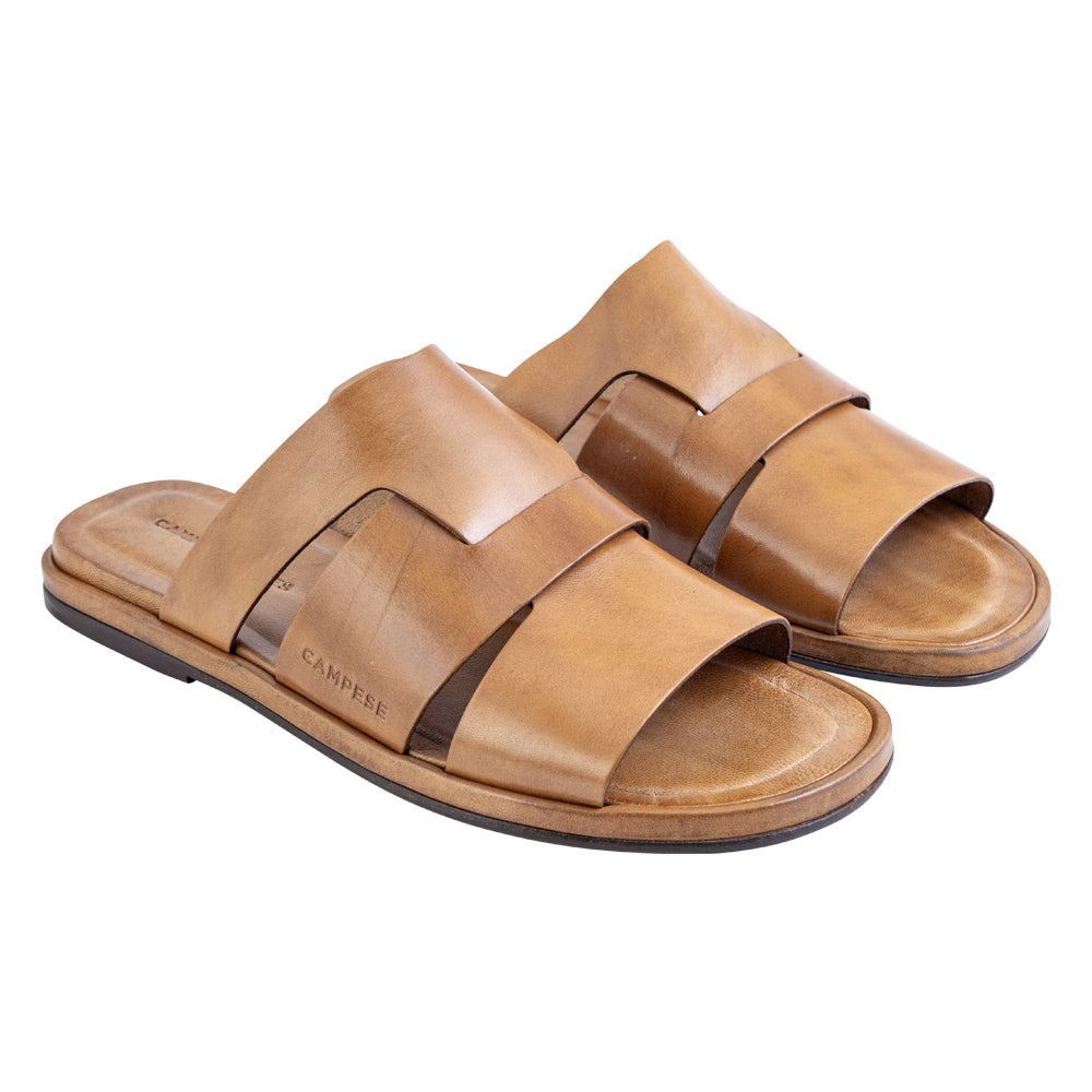 Sandalo in pelle cuoio