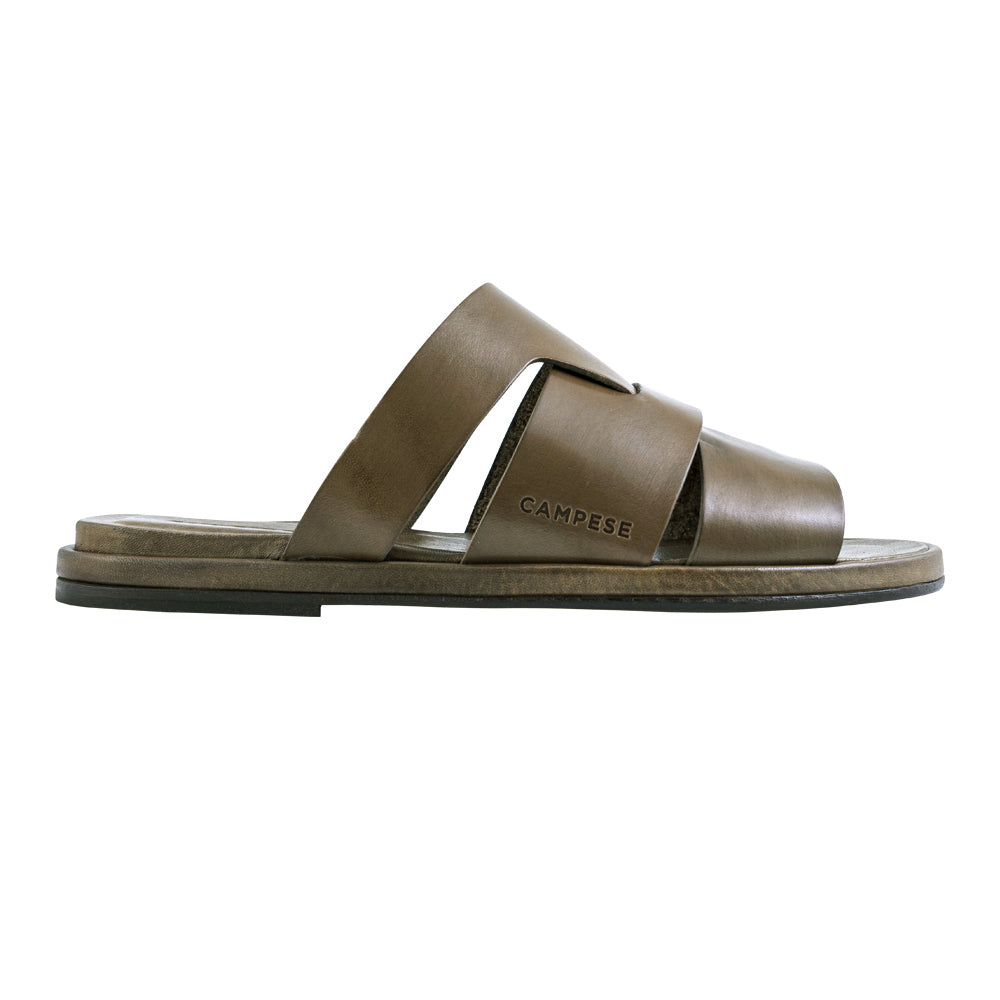 Sandalo in pelle taupe