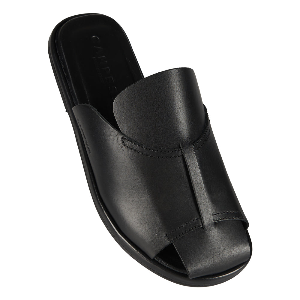 Sandalo slingback in pelle nera