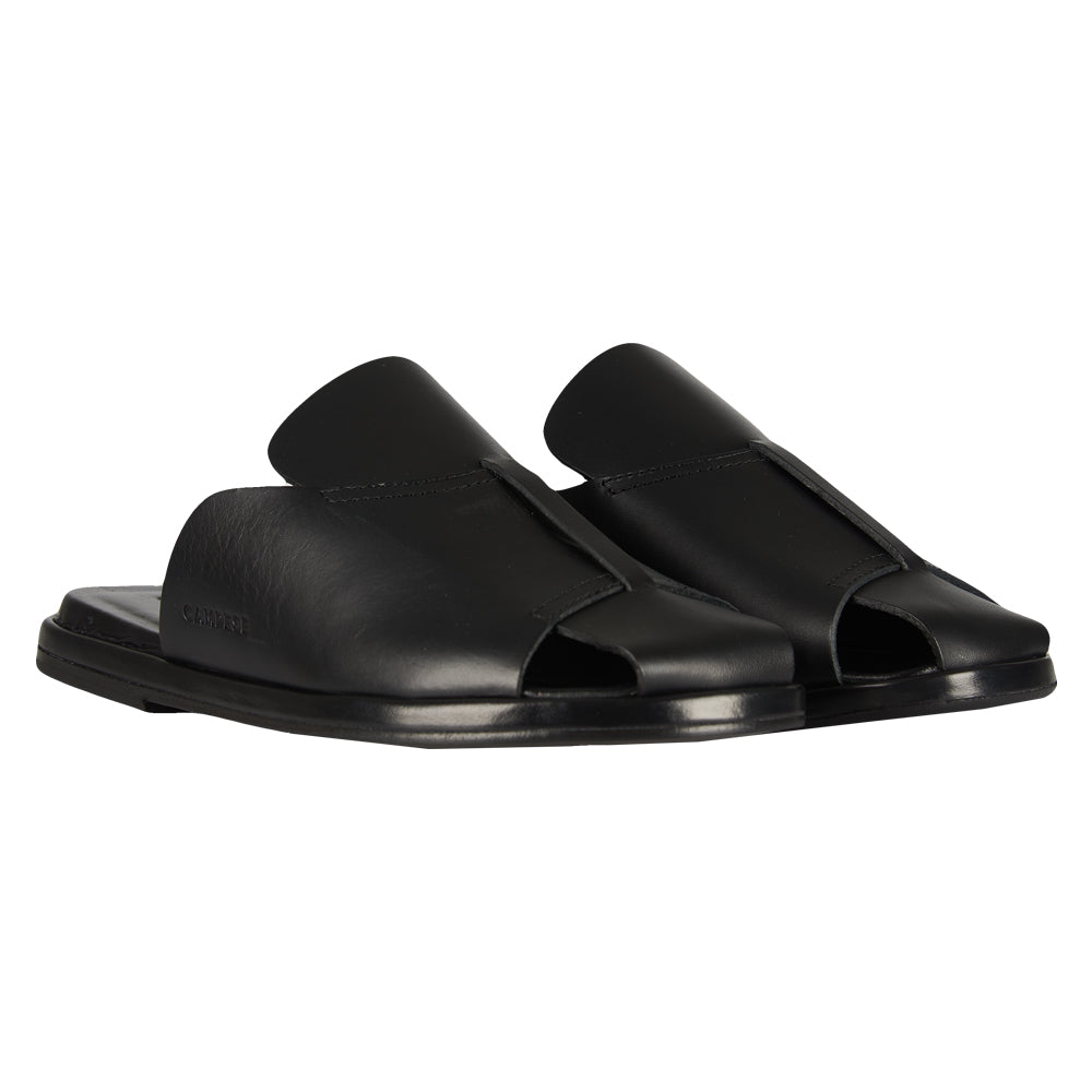 Sandalo slingback in pelle nera