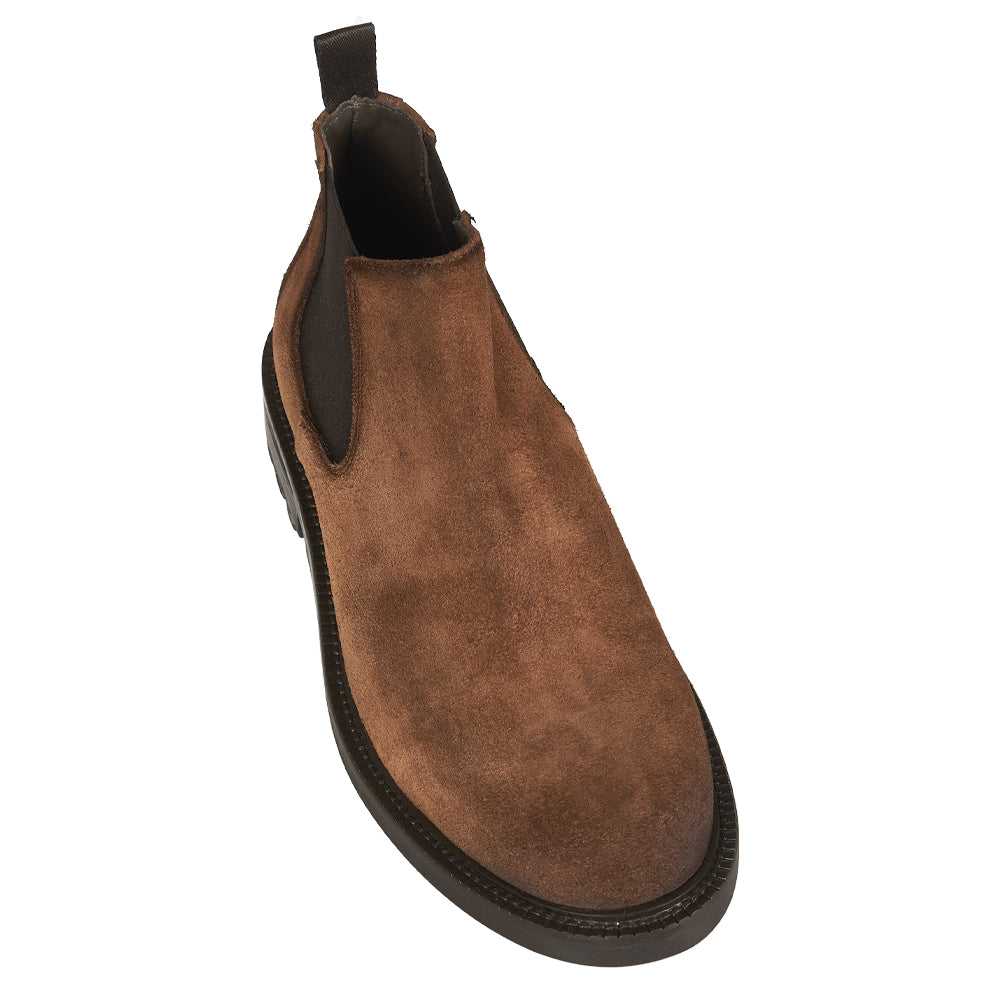Stivaletto Chelsea in camoscio cuoio