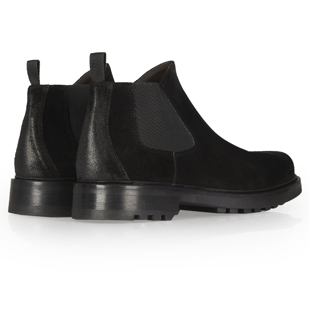 Stivaletto Chelsea in camoscio nero