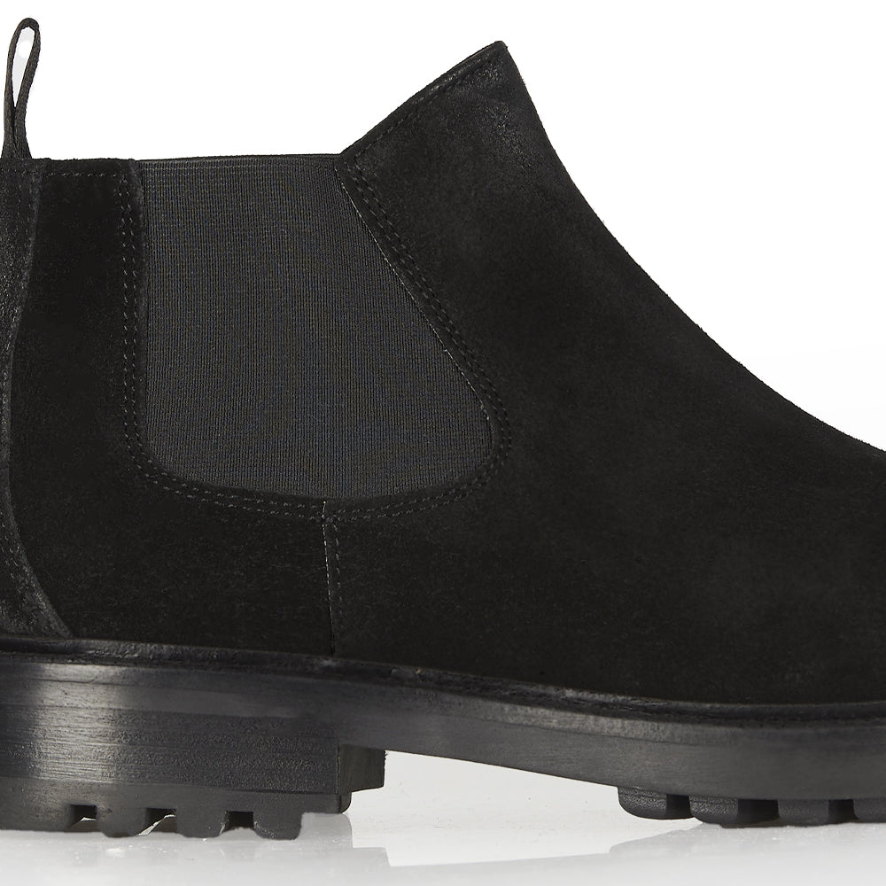 Stivaletto Chelsea in camoscio nero