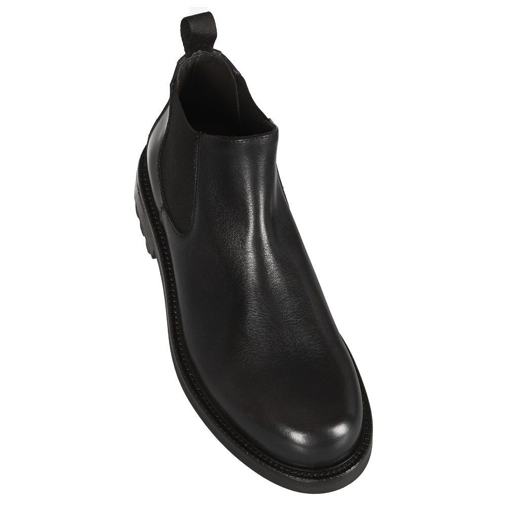 Stivaletto Chelsea in pelle nera