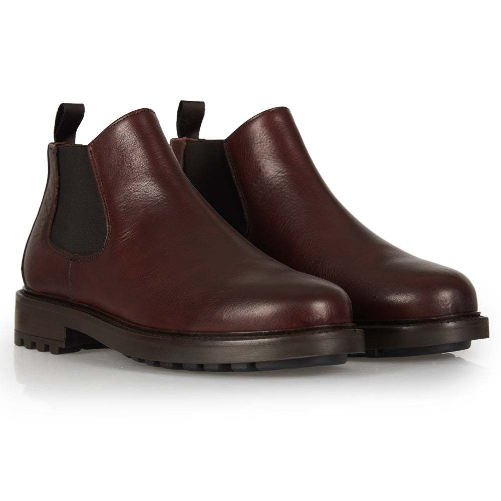 Chelsea boot in dark brown leather