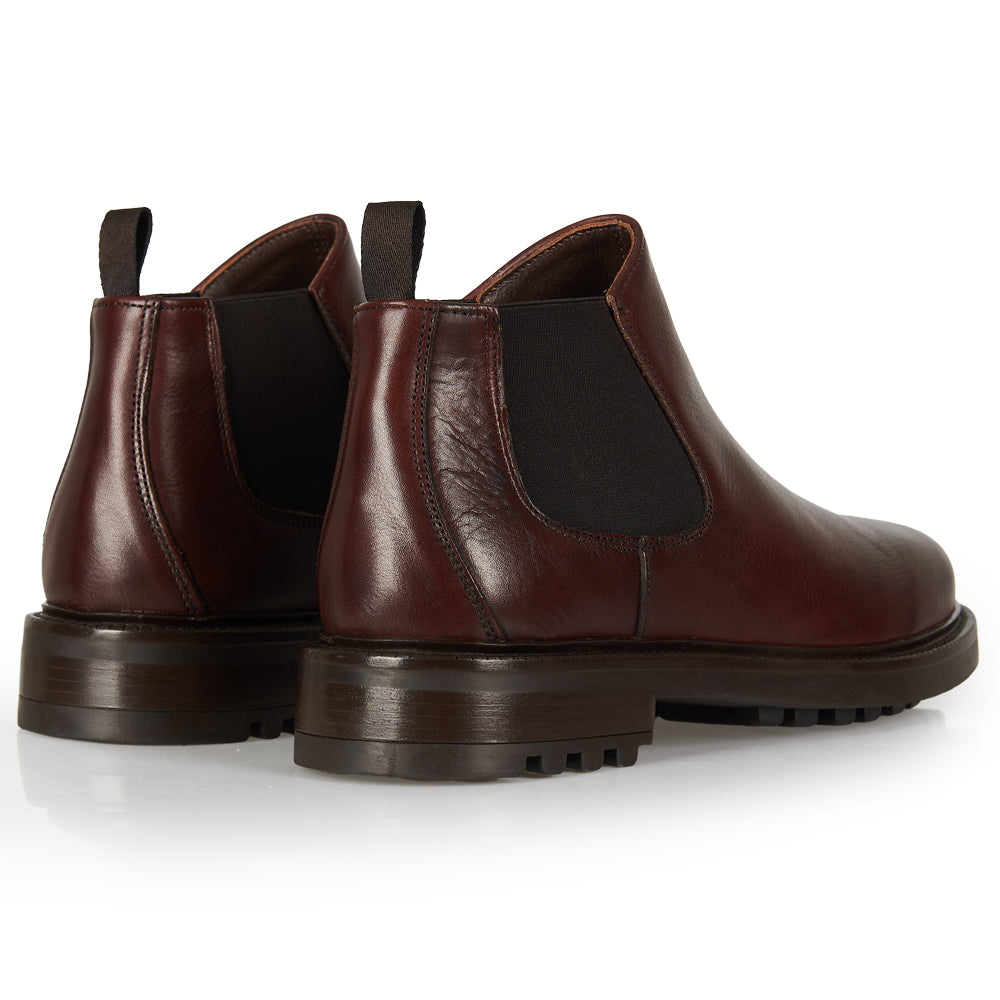 Chelsea boot in dark brown leather