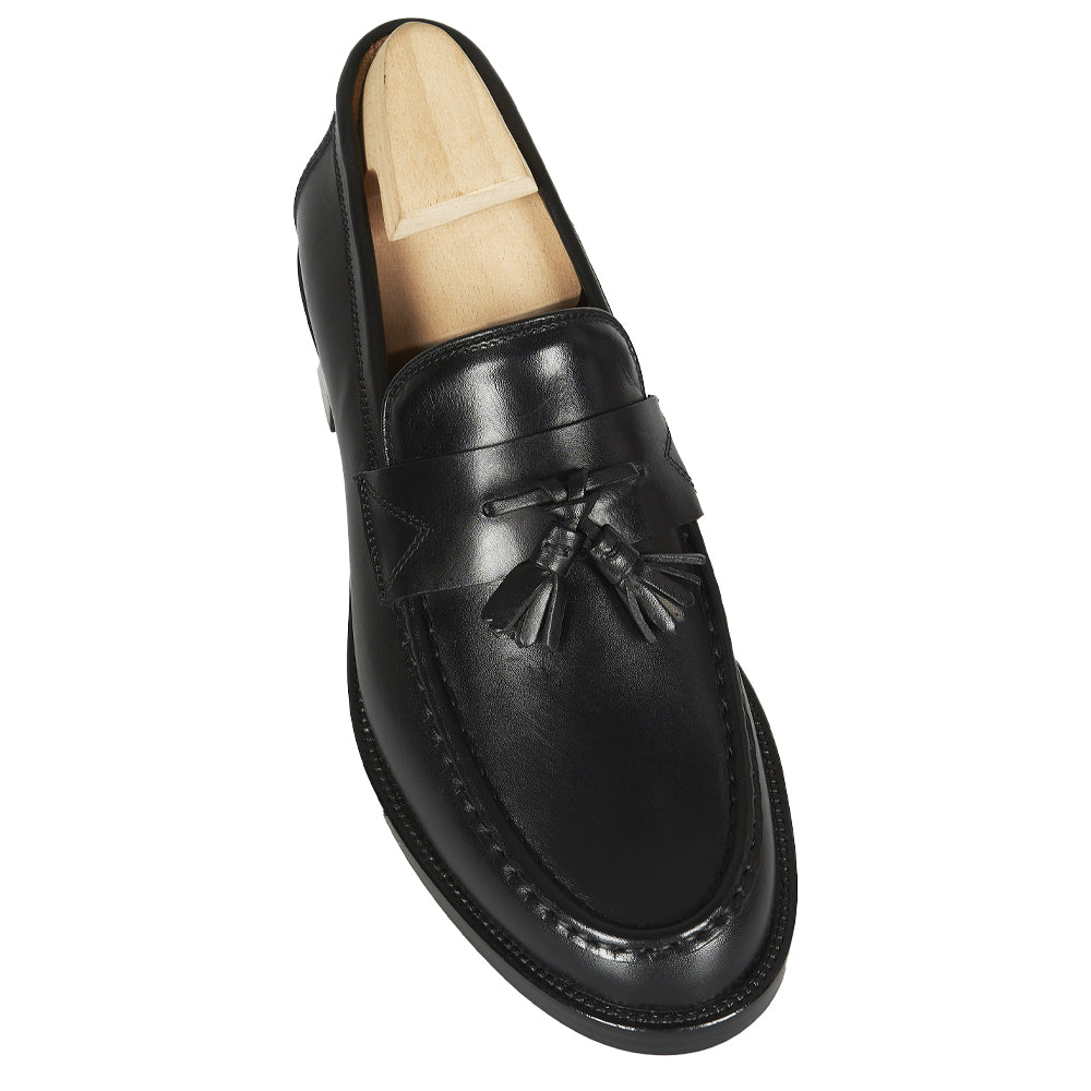 Mocassino tassels in pelle nera