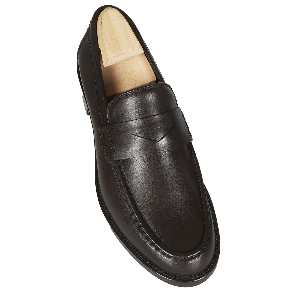 Mocassino Penny in pelle testa di moro