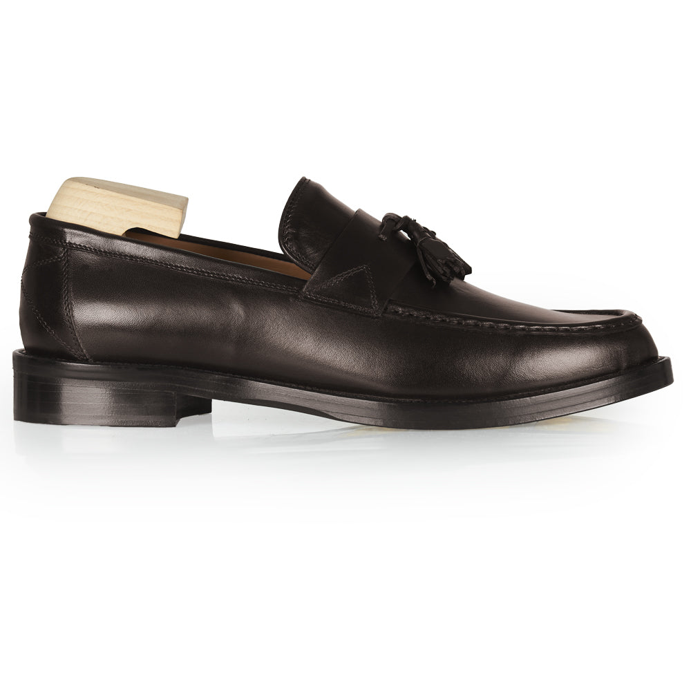 Mocassino tassels in pelle testa di moro