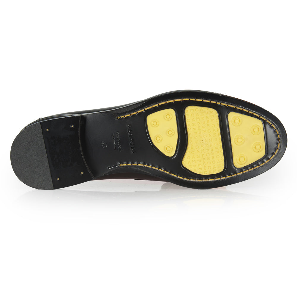 Mocassino tassels in pelle testa di moro