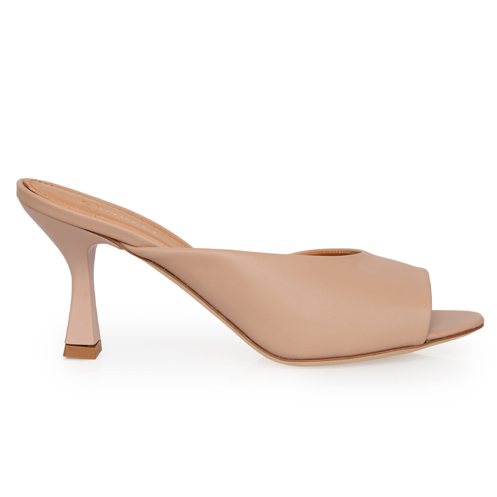 Sandalo in pelle Nude