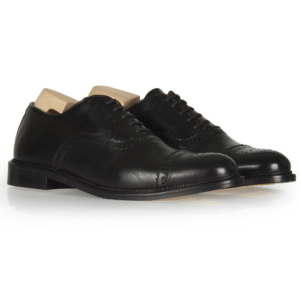 Oxford in pelle nera