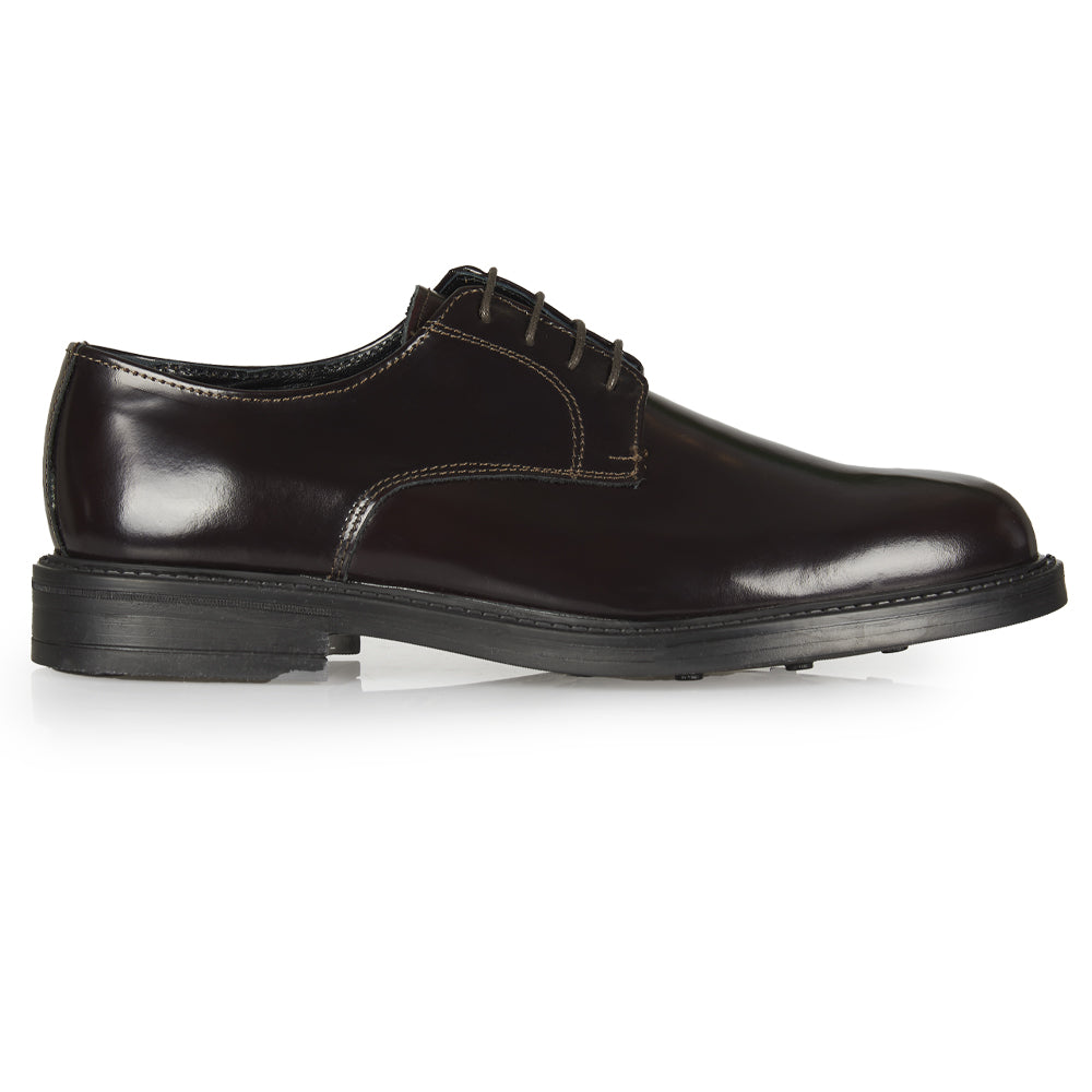 Stringate derby in pelle abrasivata bordeaux