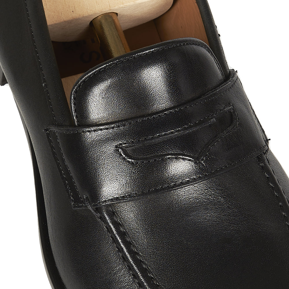 Mocassino Penny in pelle nera