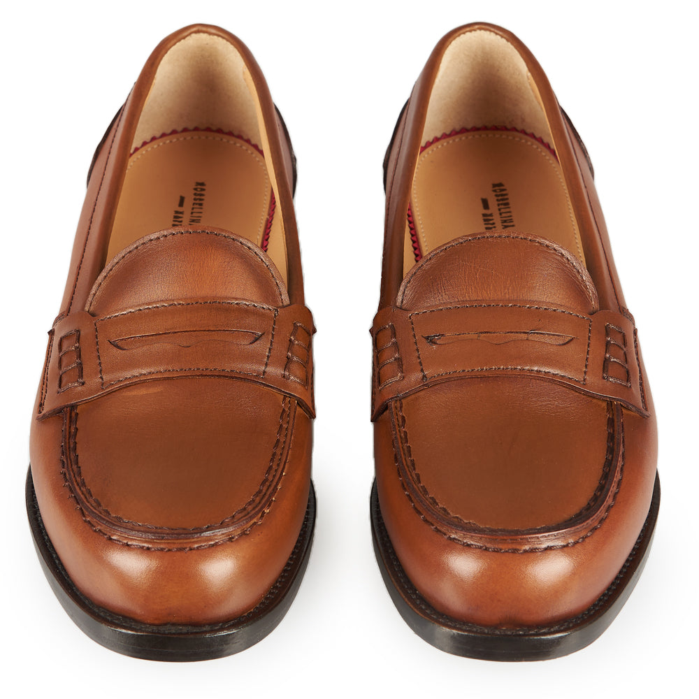 Leather penny loafer