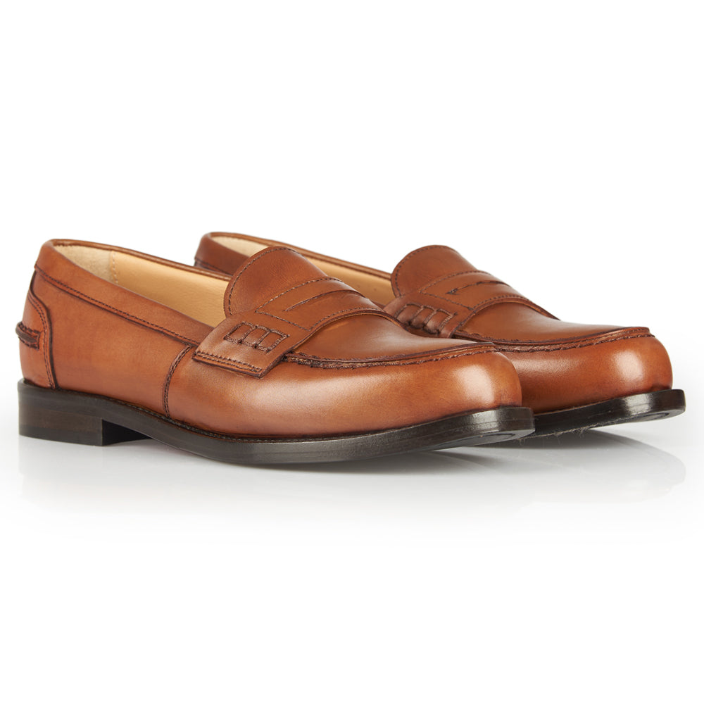 Leather penny loafer