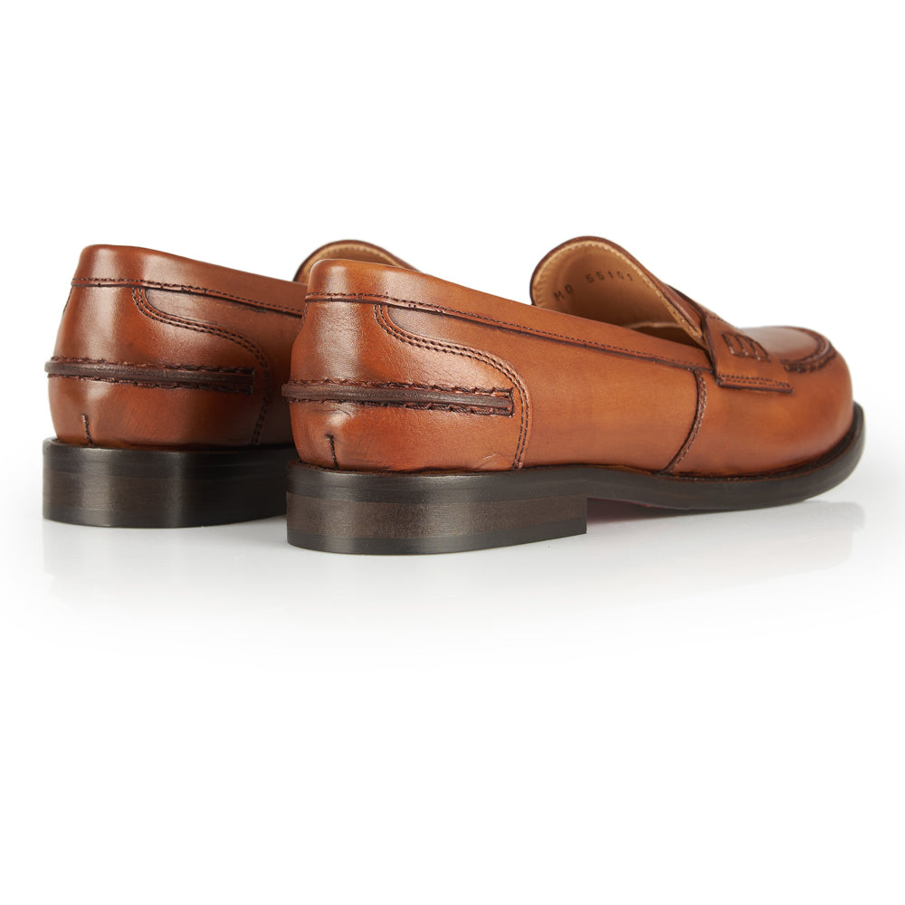 Leather penny loafer