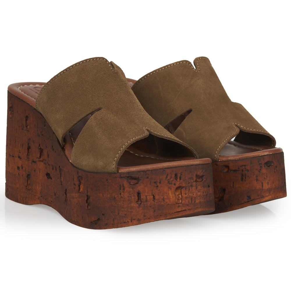 Compensée en daim antilope et effet liège