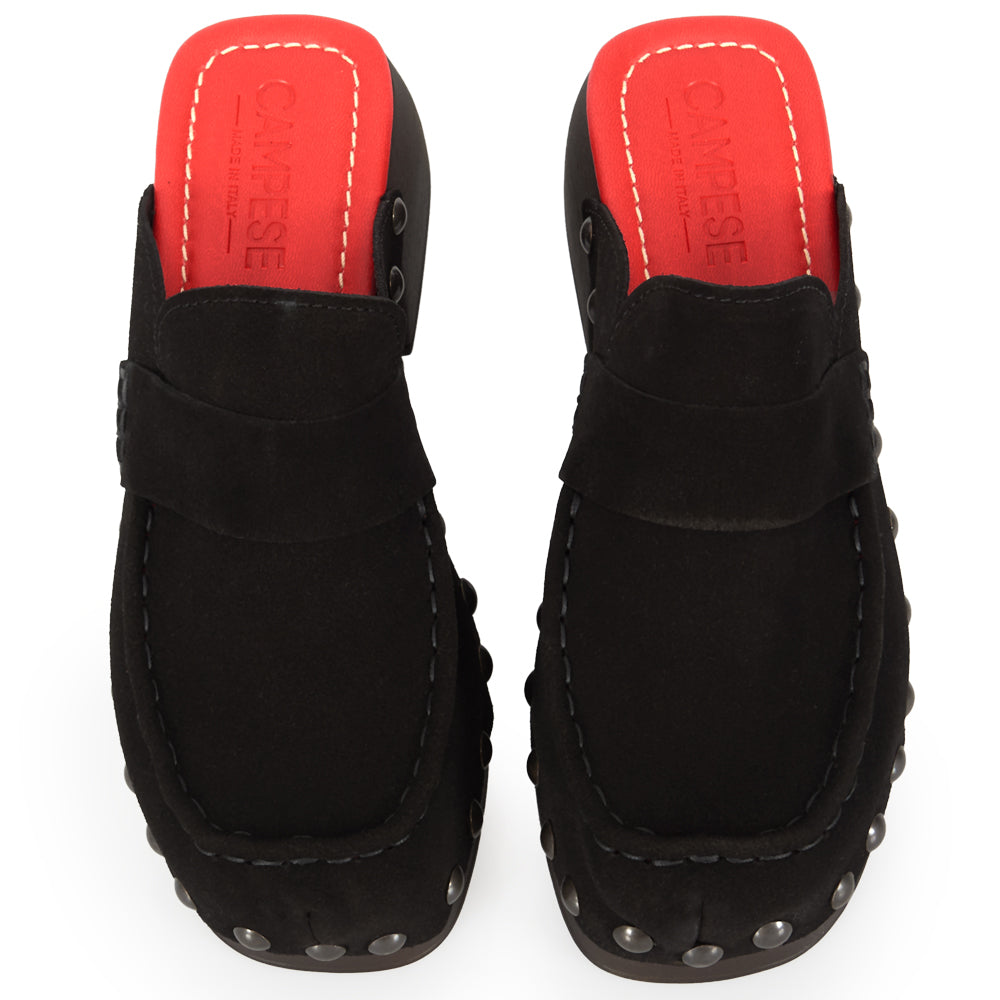Black SUEDE MOCCASIN SABOT