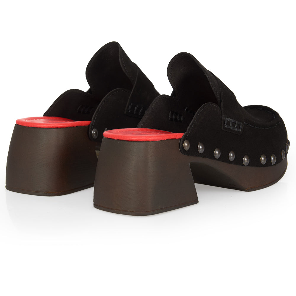 SABOT MOCCASSINO CAMOSCIO Nero