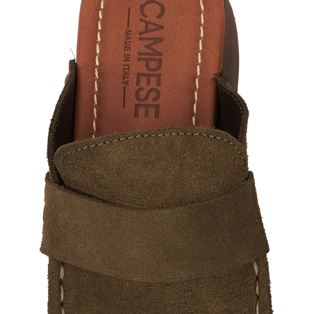 Antelope Suede Moccasin Sabot