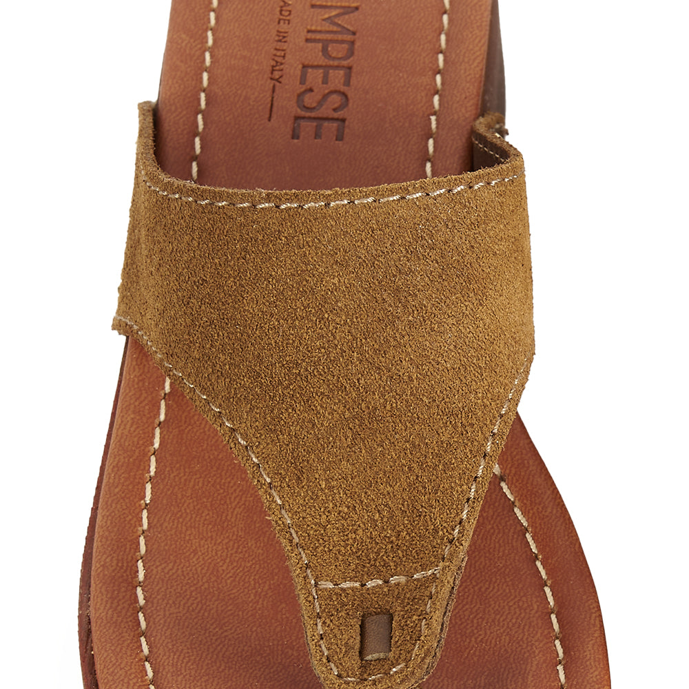 Infradito platform in camoscio antilope