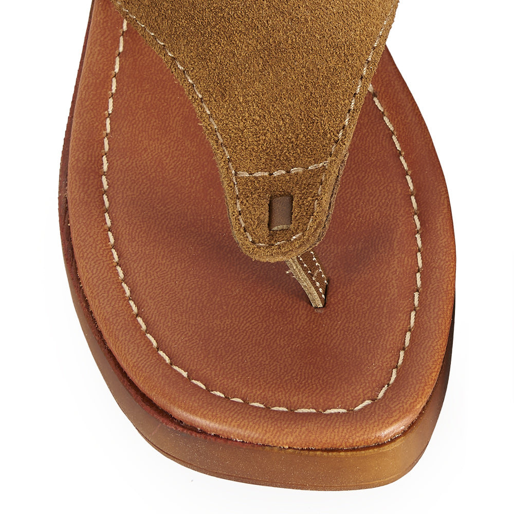 Infradito platform in camoscio antilope