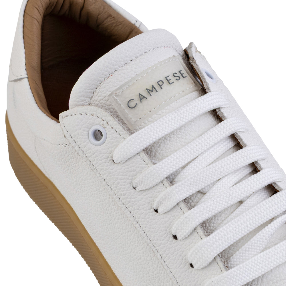 White leather sneakers