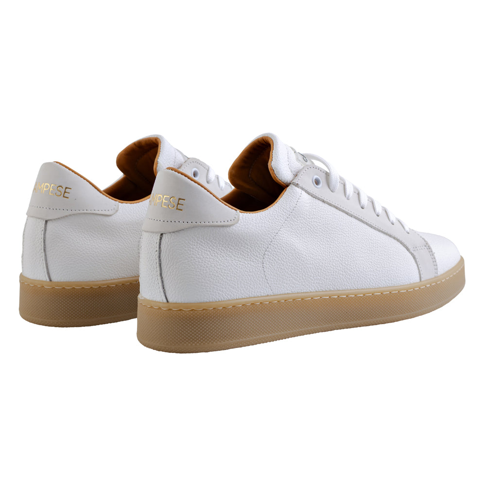 White and ice leather sneakers