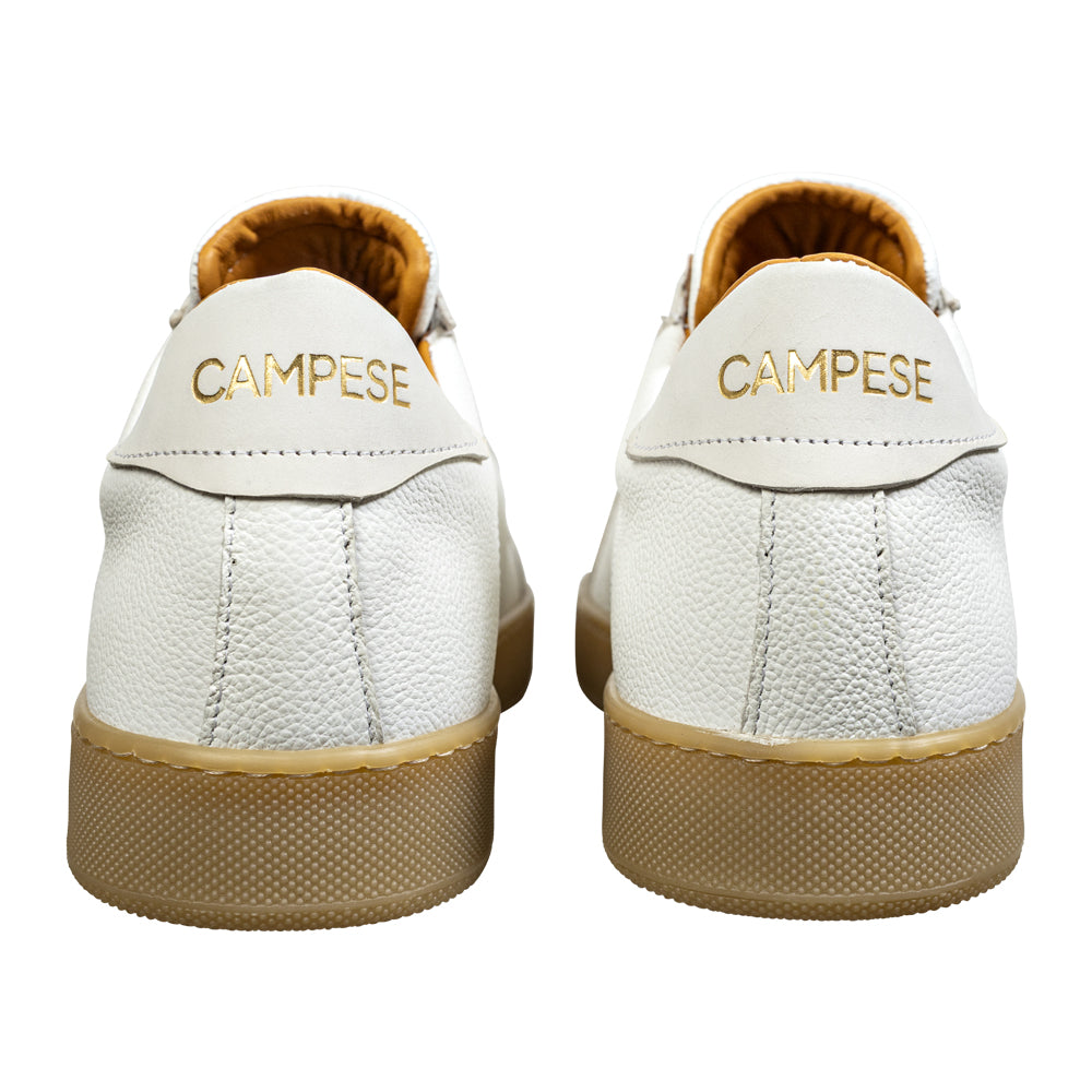 White and ice leather sneakers