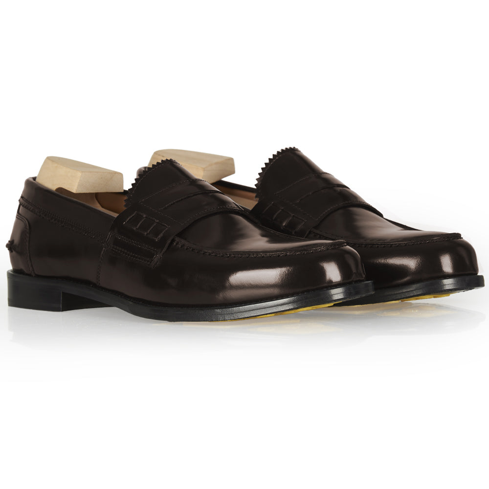 Mocassino Penny in pelle testa di moro abrasivata