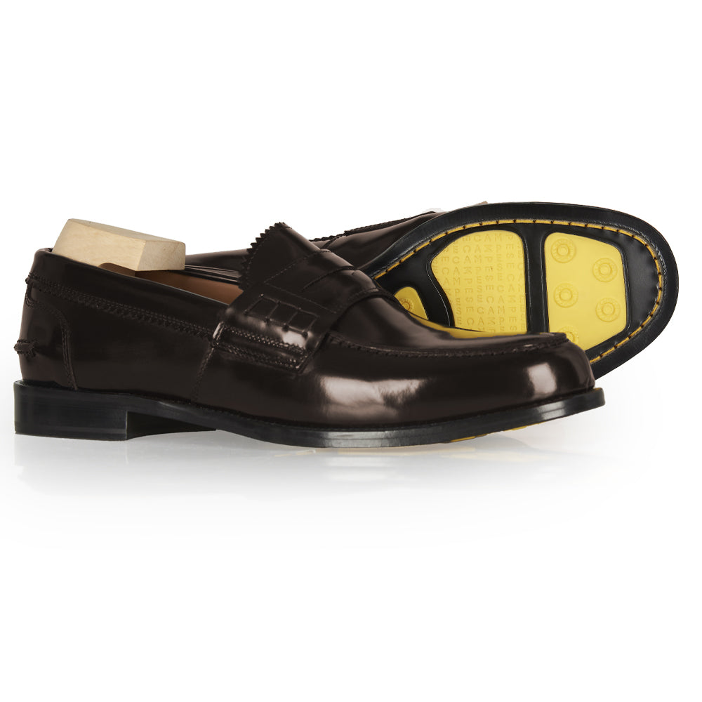 Mocassino Penny in pelle testa di moro abrasivata