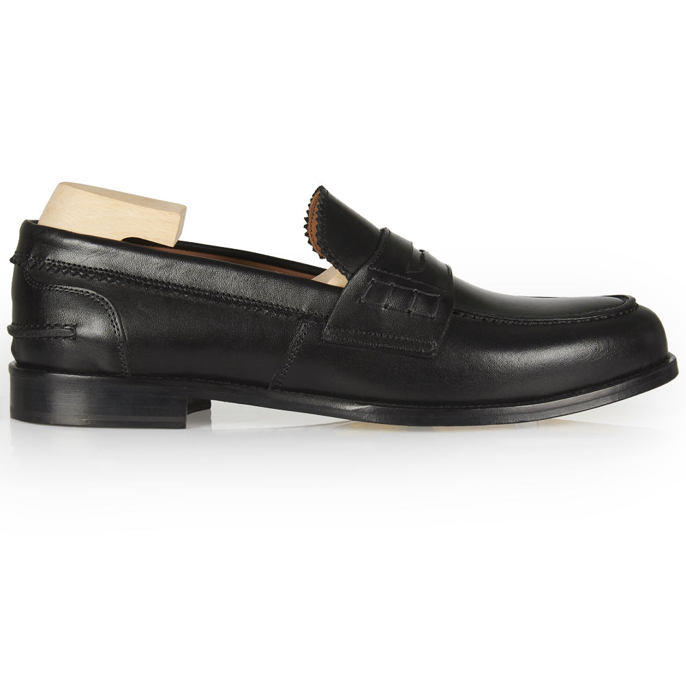 Mocassino Penny in pelle vitello nera