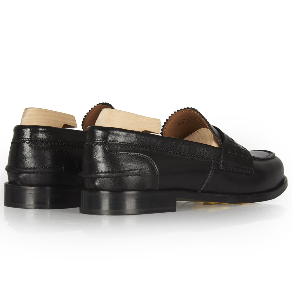 Mocassino Penny in pelle vitello nera