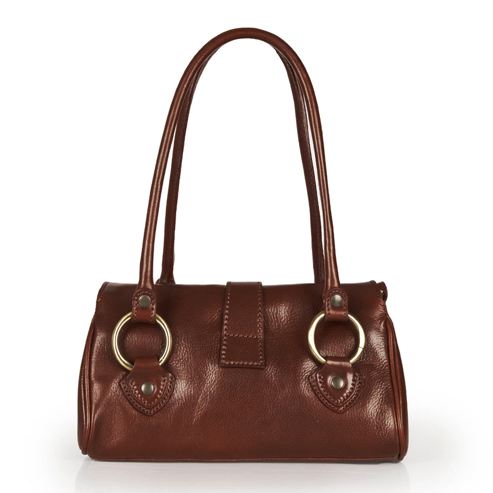 Borsa a mano in pelle nera