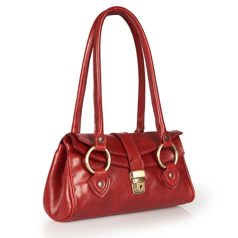 Borsa a mano in pelle nera