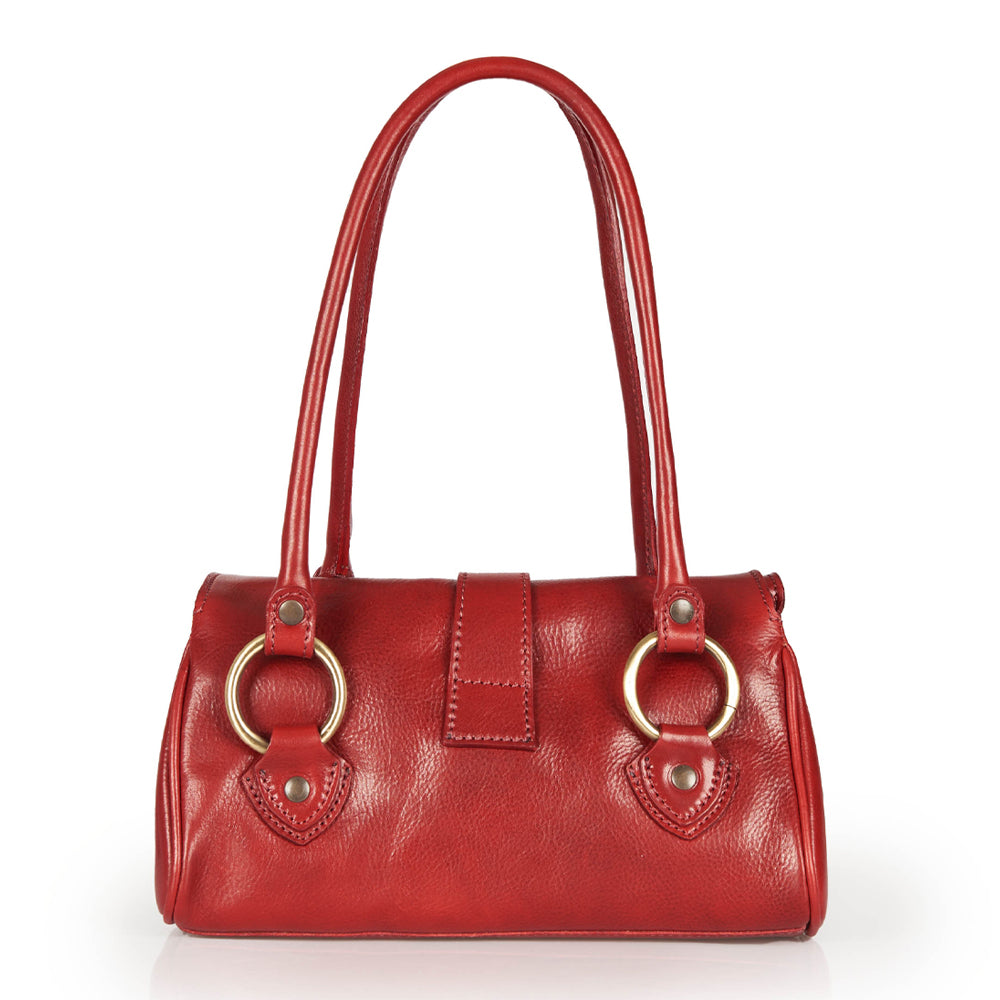 Borsa a mano in pelle nera