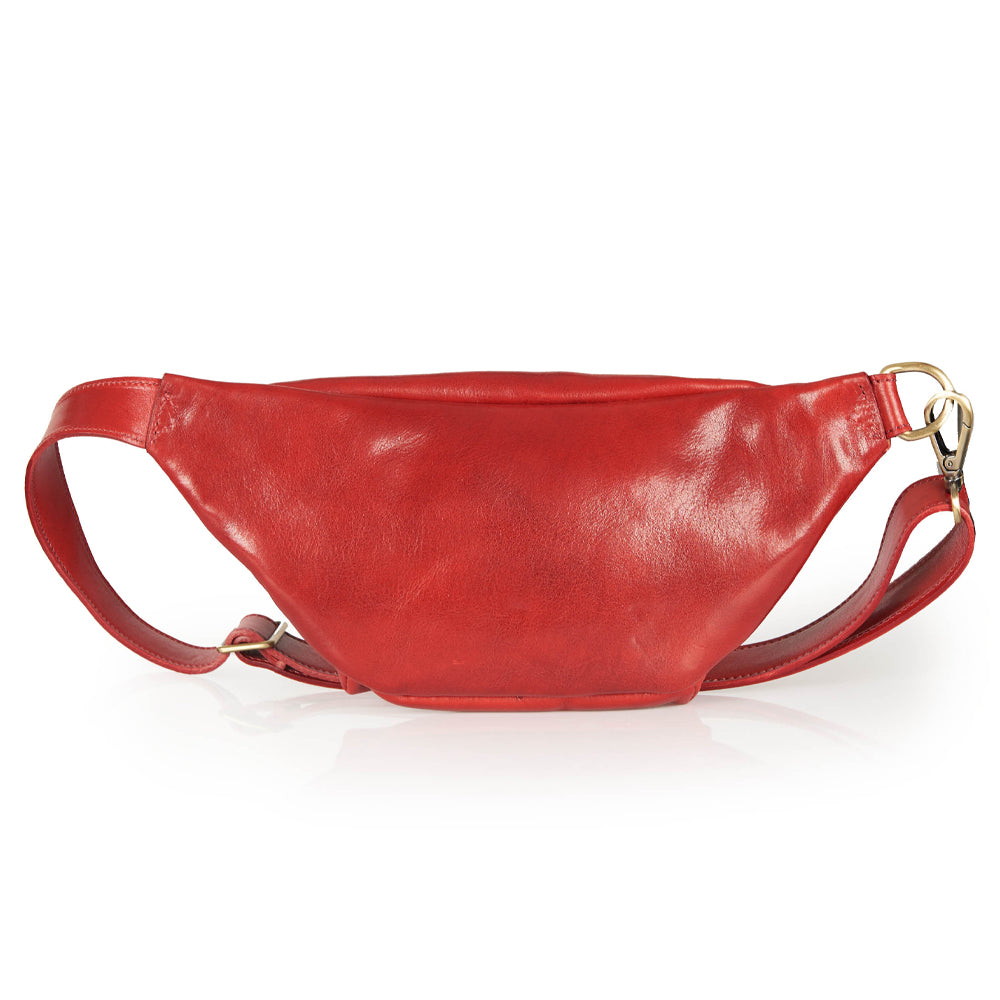 Marsupio in pelle rossa