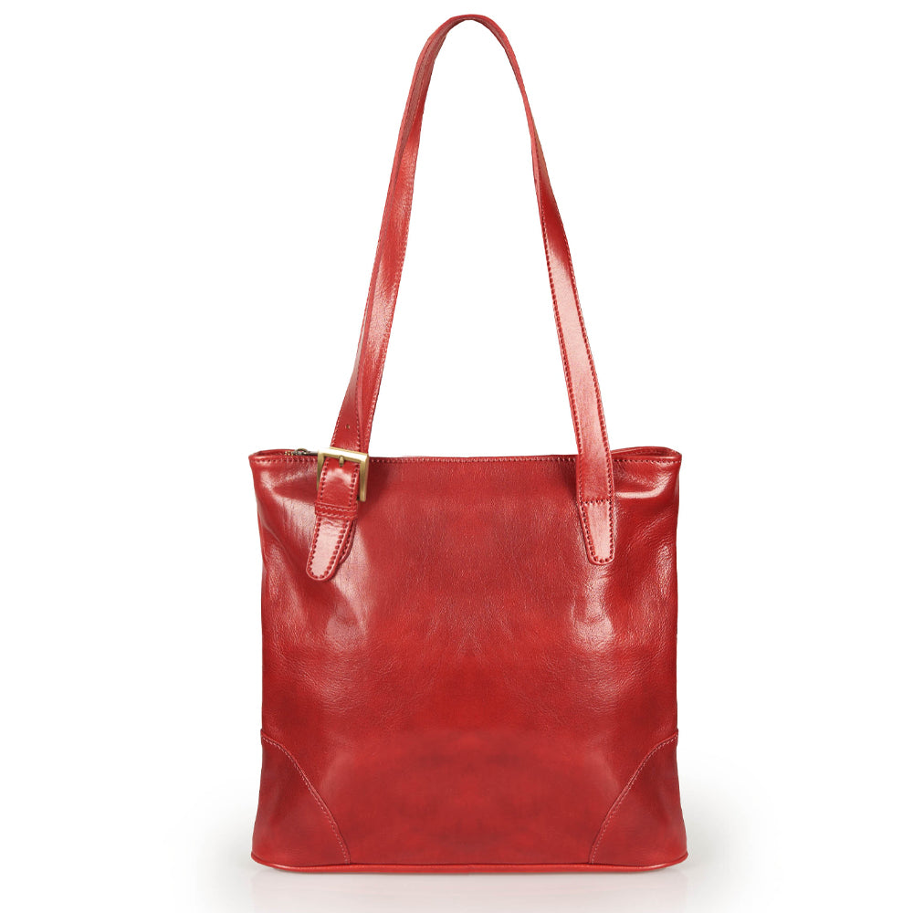 Borsa shopper in pelle nera