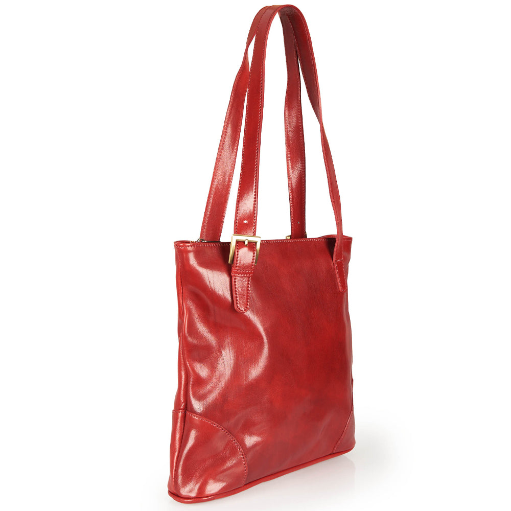 Borsa shopper in pelle nera