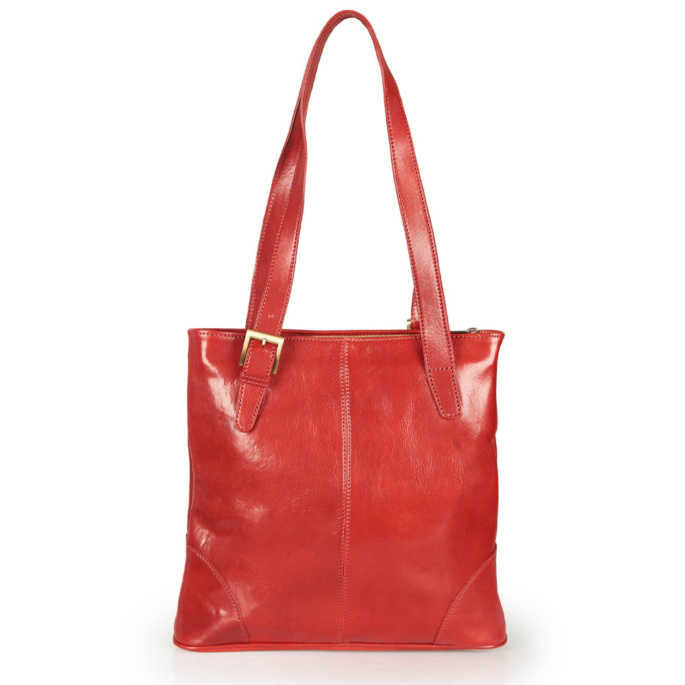 Borsa shopper in pelle nera
