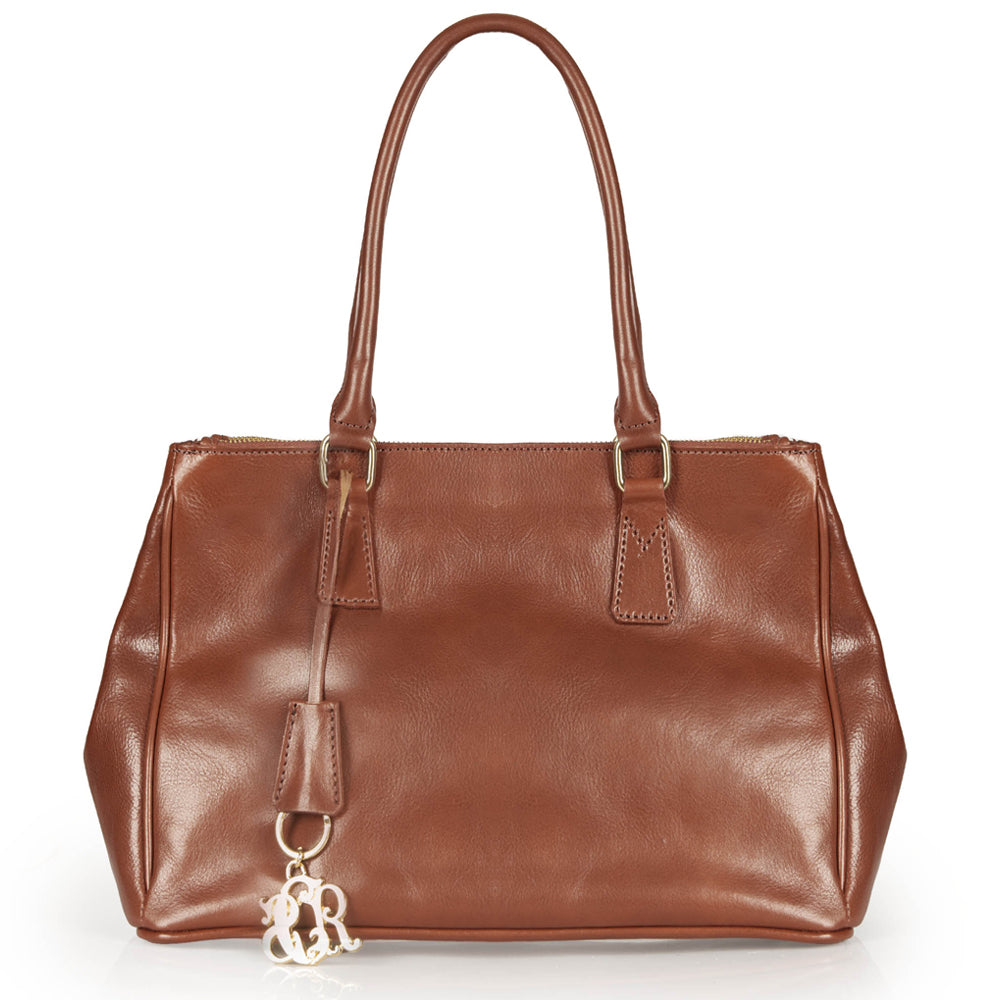 Borsa a mano in pelle rossa