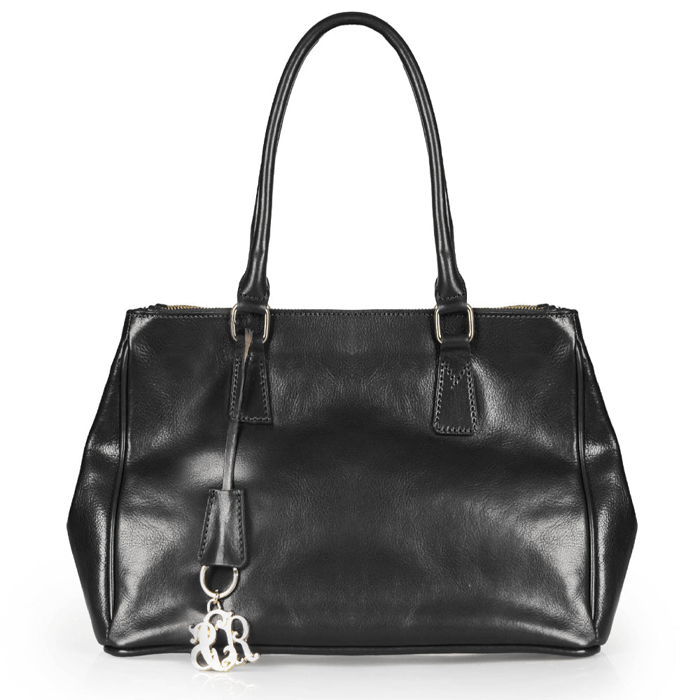Borsa a mano in pelle rossa