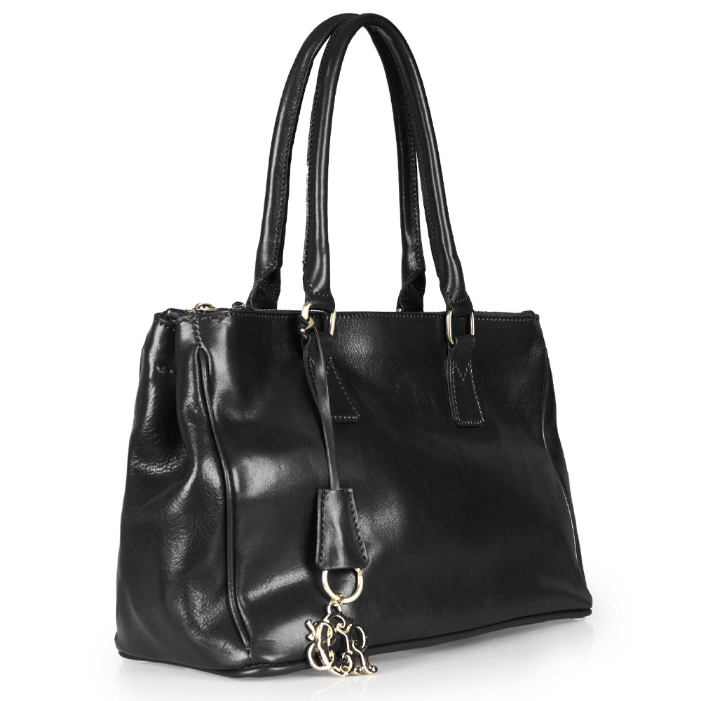 Borsa a mano in pelle rossa