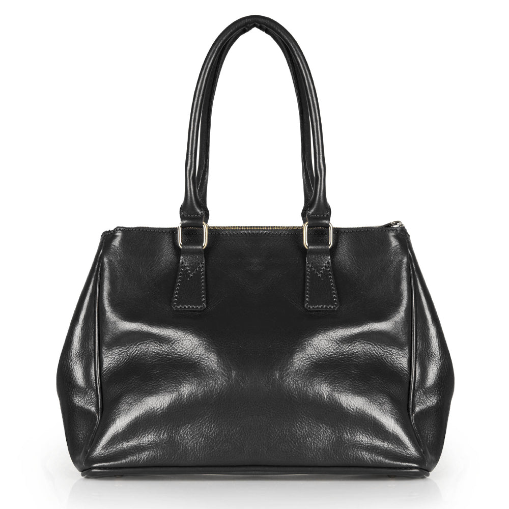 Borsa a mano in pelle rossa