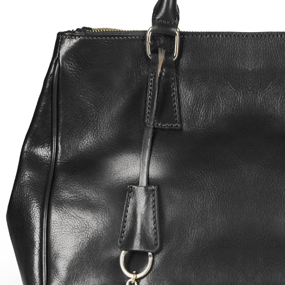 Borsa a mano in pelle rossa