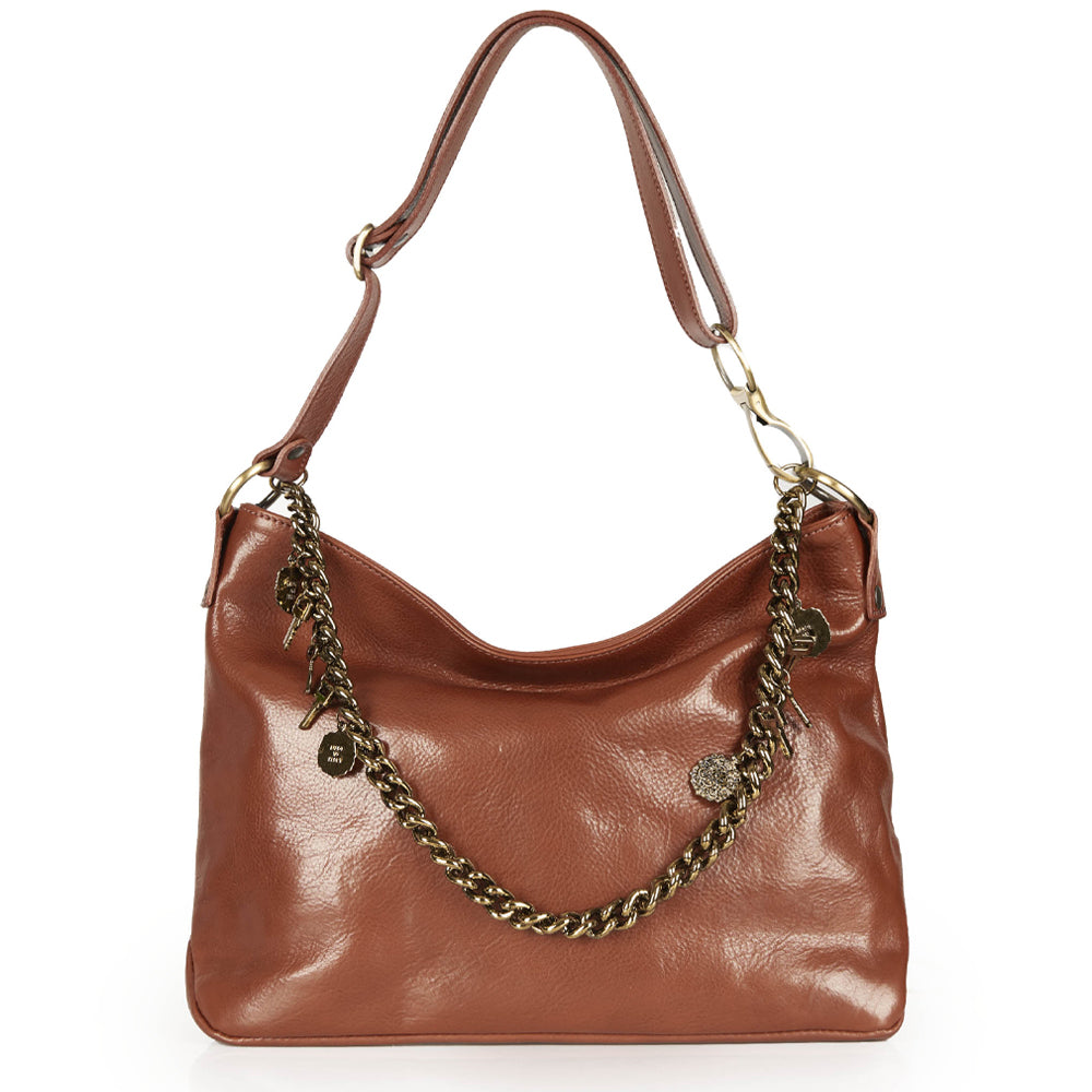 Borsa in pelle marrone