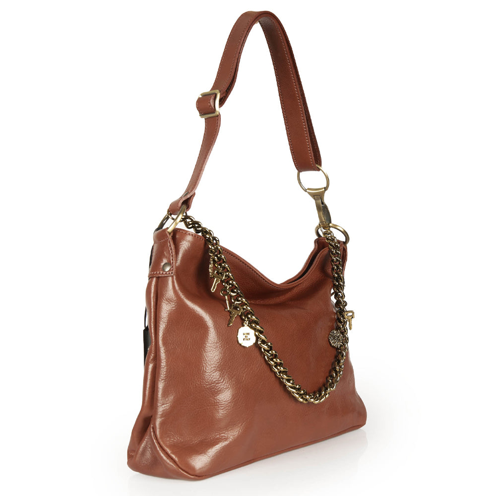 Borsa in pelle marrone
