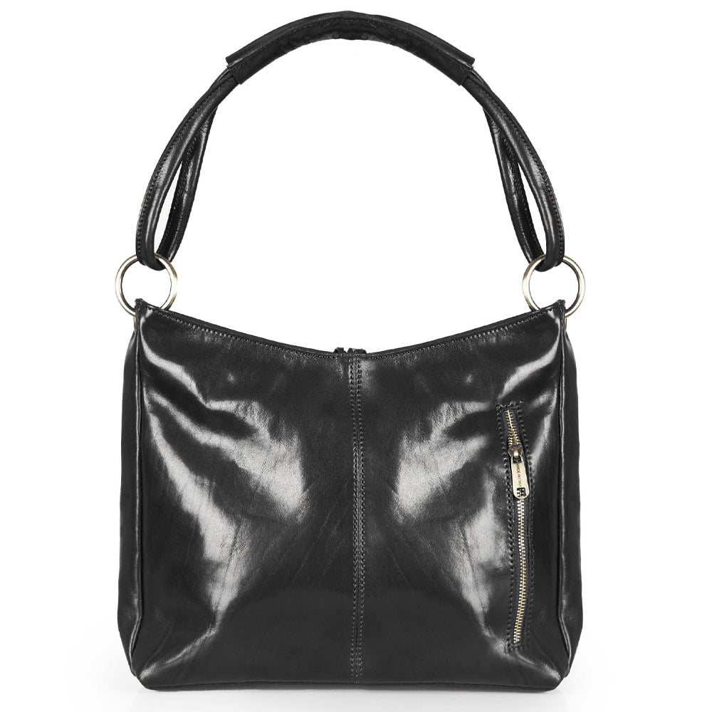 Borsa a mano in pelle rossa